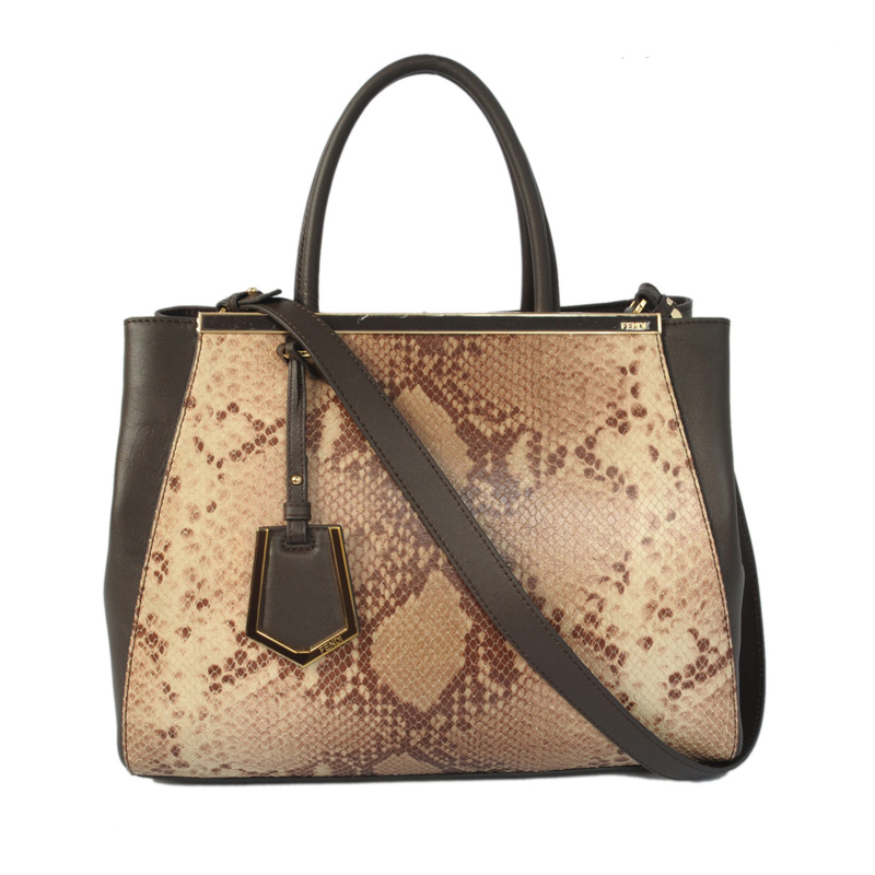 F2552M Fendi 2Jours Snake spalla strisce di cuoio e tote bag